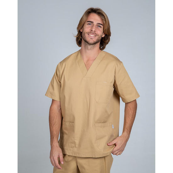 Túnica Básica Unissexo Sarja-Bege Areia - 141-XS-RAG-Tailors-Fardas-e-Uniformes-Vestuario-Pro
