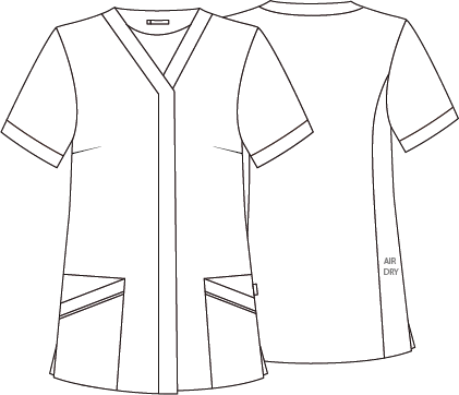 Túnica CASSANDRA com Botão Oculto-RAG-Tailors-Fardas-e-Uniformes-Vestuario-Pro