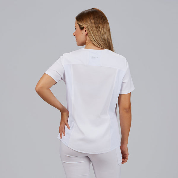 Túnica Dulcinea de Senhora Aberta com Decote em V e Manga Curta-RAG-Tailors-Fardas-e-Uniformes-Vestuario-Pro