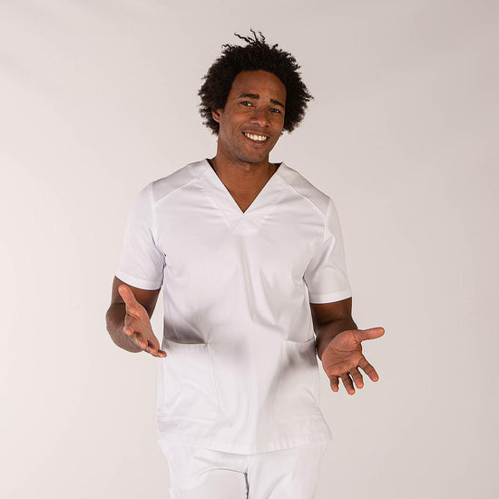 Túnica Homem Daniel-Branco-M-RAG-Tailors-Fardas-e-Uniformes-Vestuario-Pro