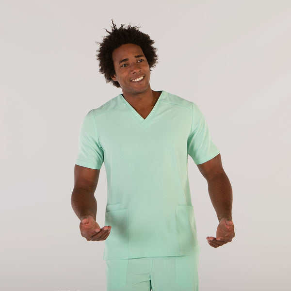 Túnica Homem Microfibra 360 Tadeo-Verde Água - 155-XS-RAG-Tailors-Fardas-e-Uniformes-Vestuario-Pro