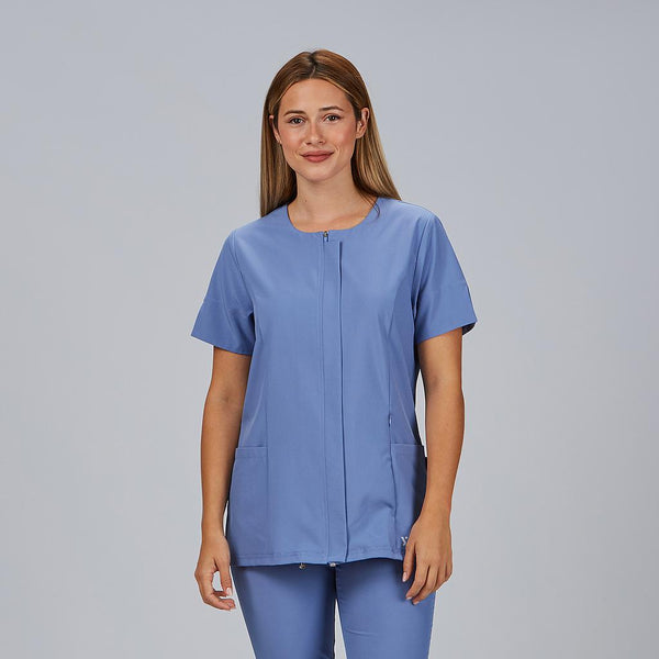 Túnica Jana de Senhora Manga Curta Microfibra 360-Azul Celeste - 107-XS-RAG-Tailors-Fardas-e-Uniformes-Vestuario-Pro