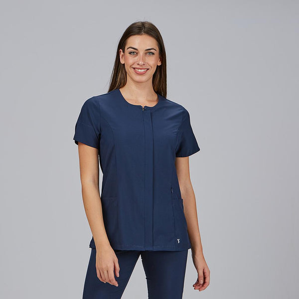 Túnica Jana de Senhora Manga Curta Microfibra 360-Azul Marinho - 104-XS-RAG-Tailors-Fardas-e-Uniformes-Vestuario-Pro