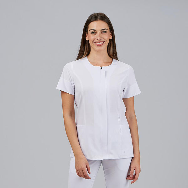 Túnica Jana de Senhora Manga Curta Microfibra 360-Branco - 101-XS-RAG-Tailors-Fardas-e-Uniformes-Vestuario-Pro
