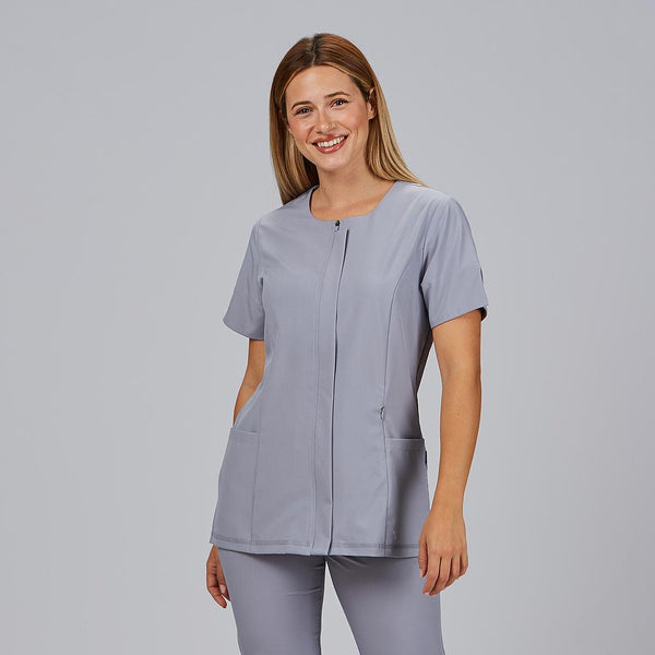 Túnica Jana de Senhora Manga Curta Microfibra 360-Cinza Perola - 117-XS-RAG-Tailors-Fardas-e-Uniformes-Vestuario-Pro