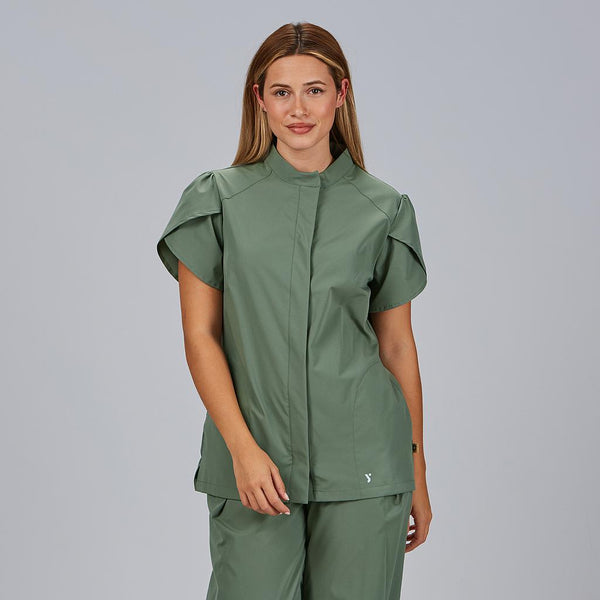 Túnica Lina Manga Princesa-Verde Caqui-XS-RAG-Tailors-Fardas-e-Uniformes-Vestuario-Pro