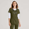 Túnica Médica Carly Top Barco-Olive-312-XS-RAG-Tailors-Fardas-e-Uniformes-Vestuario-Pro