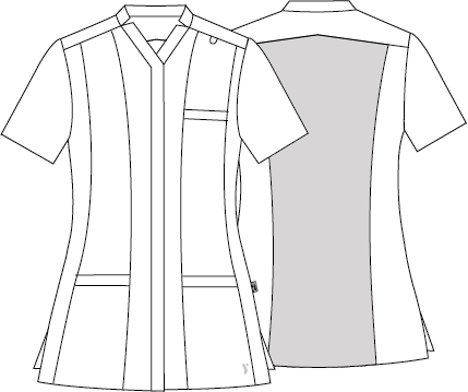 Túnica Mulher Aberta M/C MARLA-RAG-Tailors-Fardas-e-Uniformes-Vestuario-Pro