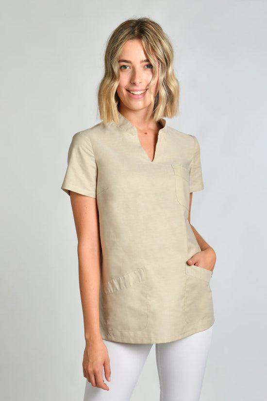 Túnica Palma m\curta-Beje-XS / (SP)-RAG-Tailors-Fardas-e-Uniformes-Vestuario-Pro