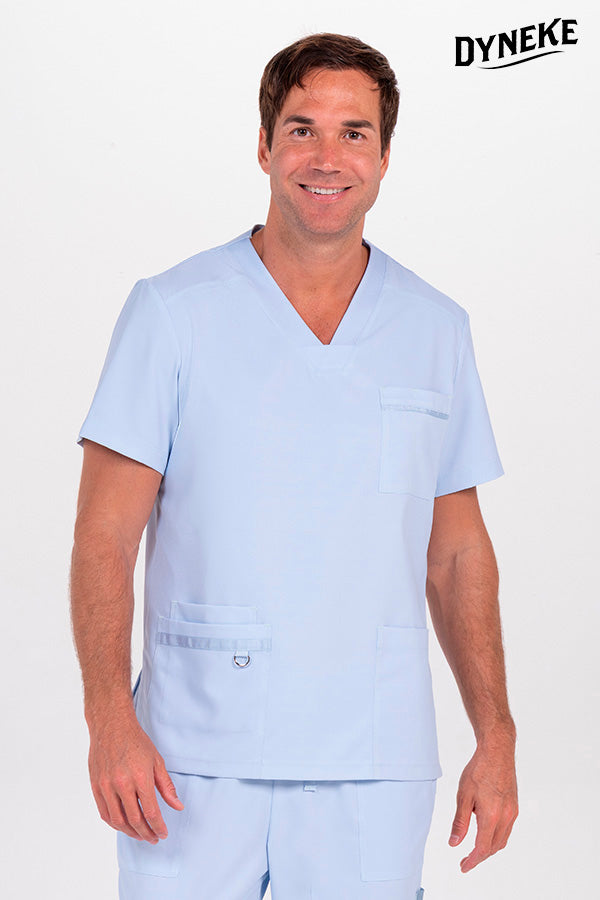 Túnica Pijama Saúde Homem piqué-Azul Celeste - 342-XS / (SP)-RAG-Tailors-Fardas-e-Uniformes-Vestuario-Pro