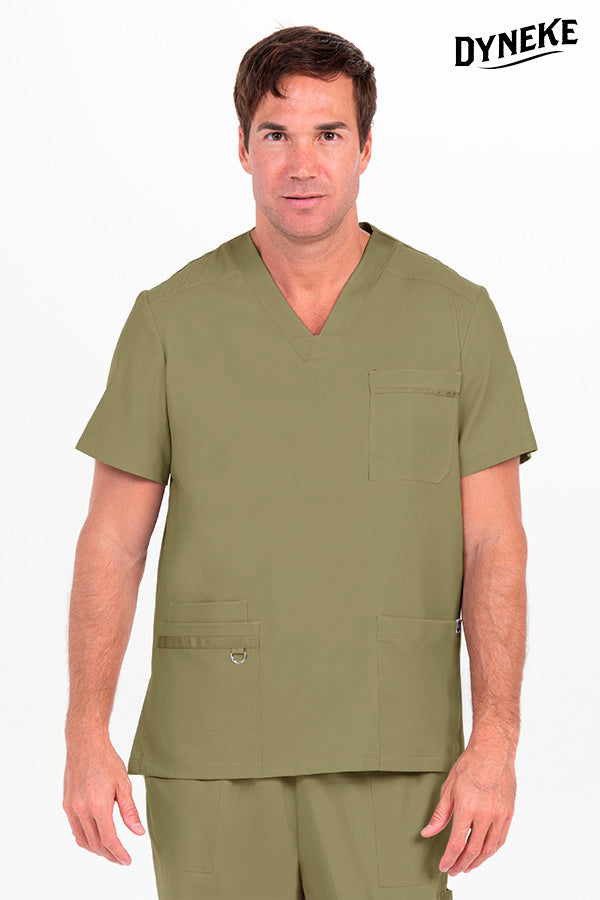 Túnica Pijama Saúde Homem piqué-Caqui - 344-XS / (SP)-RAG-Tailors-Fardas-e-Uniformes-Vestuario-Pro