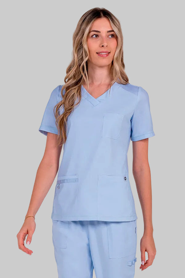 Túnica Pijama Saúde Senhora piqué-Azul Celeste - 342-XS / (SP)-RAG-Tailors-Fardas-e-Uniformes-Vestuario-Pro