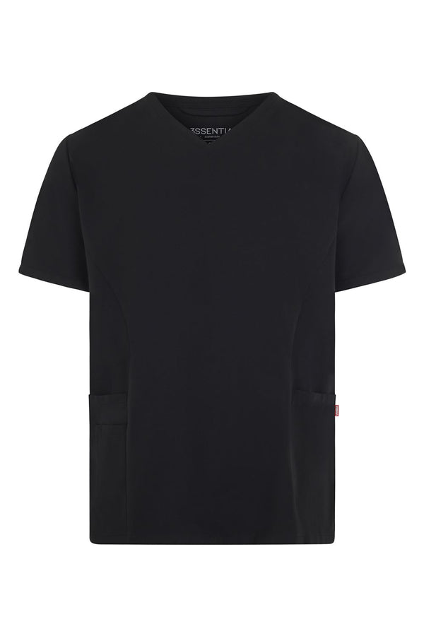 Túnica PureStretch Essential Unissexo de manga curta CYRUS-Preto - 00-XS-RAG-Tailors-Fardas-e-Uniformes-Vestuario-Pro
