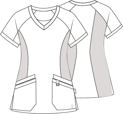 Túnica Raquel de manga ranglã-RAG-Tailors-Fardas-e-Uniformes-Vestuario-Pro