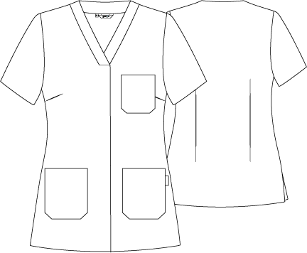 Túnica Sanitária de Senhora Botão Pressão Manga Curta-RAG-Tailors-Fardas-e-Uniformes-Vestuario-Pro