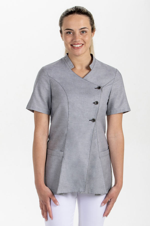 Túnica Saúde Leixoa-Cinza-XS / (SP)-RAG-Tailors-Fardas-e-Uniformes-Vestuario-Pro