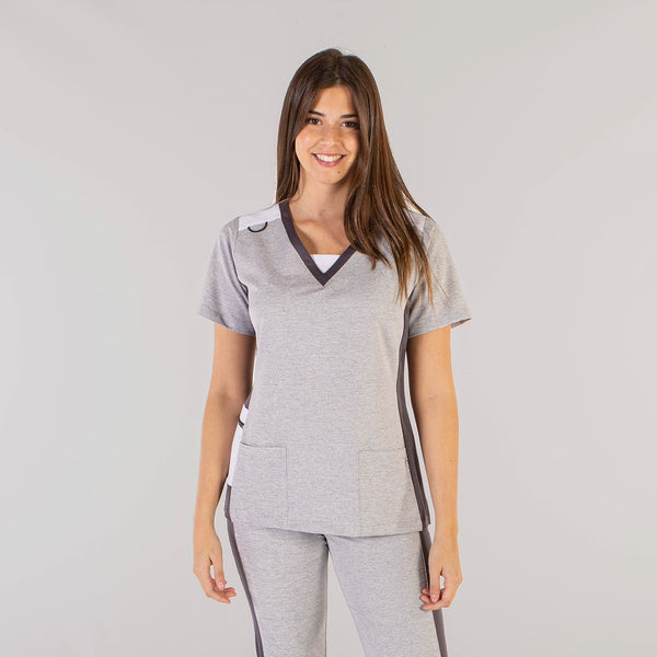 Túnica Senhora Microfibra 360 Vigoré Leticia-Cinza Perola - 117-XS-RAG-Tailors-Fardas-e-Uniformes-Vestuario-Pro