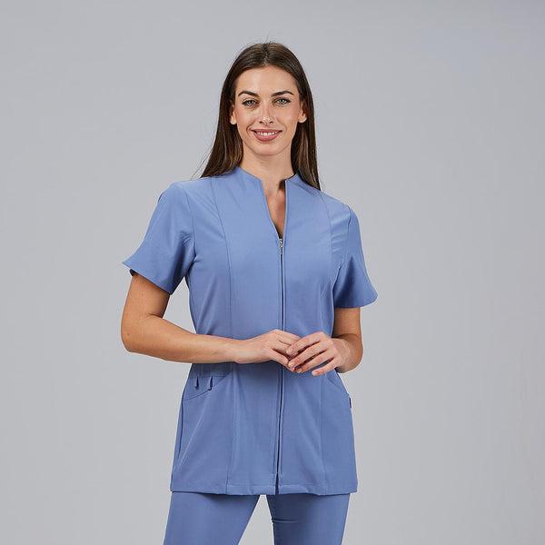 Túnica Senhora Microfibra 360 Yanira-Azul Celeste - 107-XS-RAG-Tailors-Fardas-e-Uniformes-Vestuario-Pro