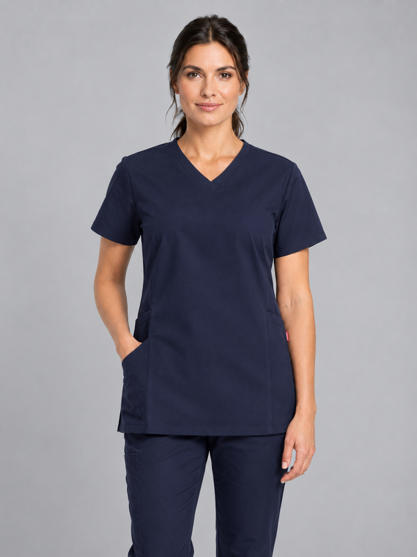 Túnica Stella PureStretch de manga curta para Mulher-Azul Meia Noite-XS-RAG-Tailors-Fardas-e-Uniformes-Vestuario-Pro