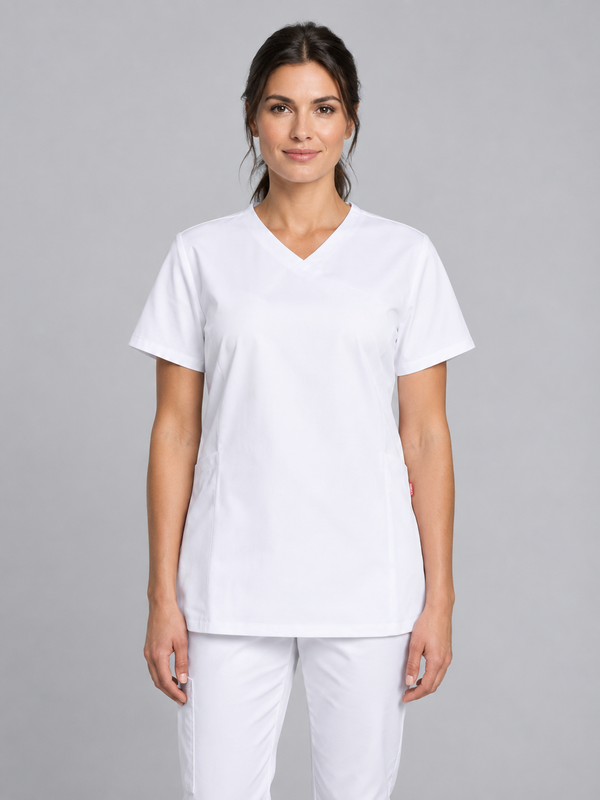 Túnica Stella PureStretch de manga curta para Mulher-Branco - 07-XS-RAG-Tailors-Fardas-e-Uniformes-Vestuario-Pro