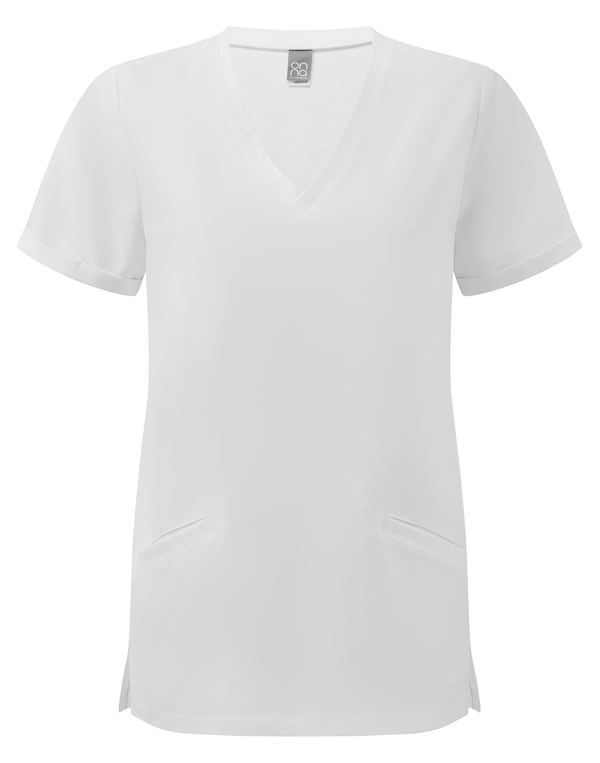 Tunica Strech Senhora decote em V-Branco Vital-3XL-RAG-Tailors-Fardas-e-Uniformes-Vestuario-Pro