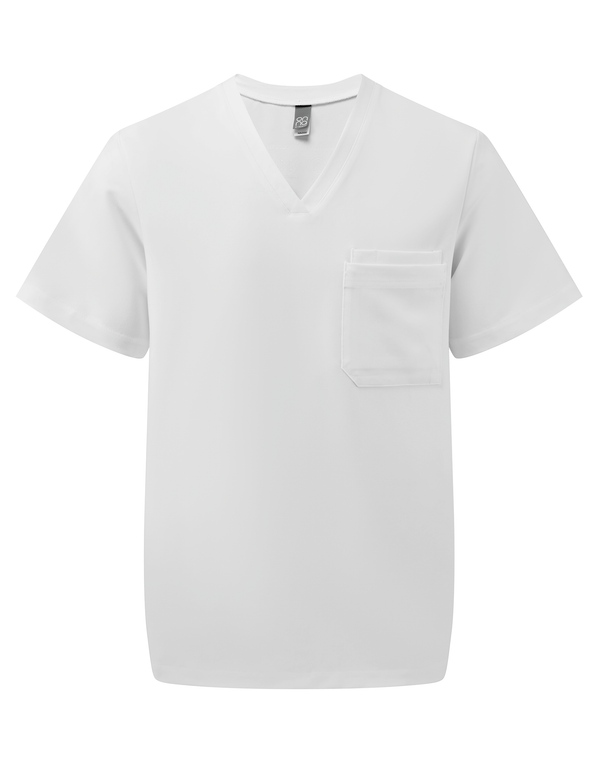 Tunica Stretch Homem decote em V-Branco Vital-XL-RAG-Tailors-Fardas-e-Uniformes-Vestuario-Pro