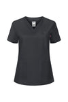 Túnica Stretch de Manga Curta para Mulher-Cinza Escuro - 42-XS-RAG-Tailors-Fardas-e-Uniformes-Vestuario-Pro