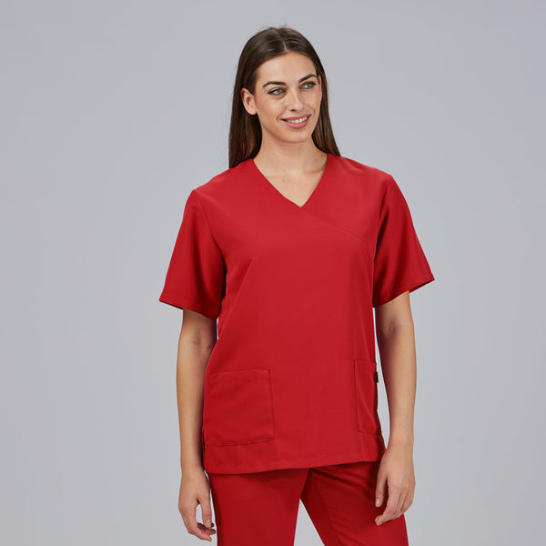 Túnica Unissexo Nereva - Microfibra Antibacteriana-Vermelho - 105-XXS-RAG-Tailors-Fardas-e-Uniformes-Vestuario-Pro