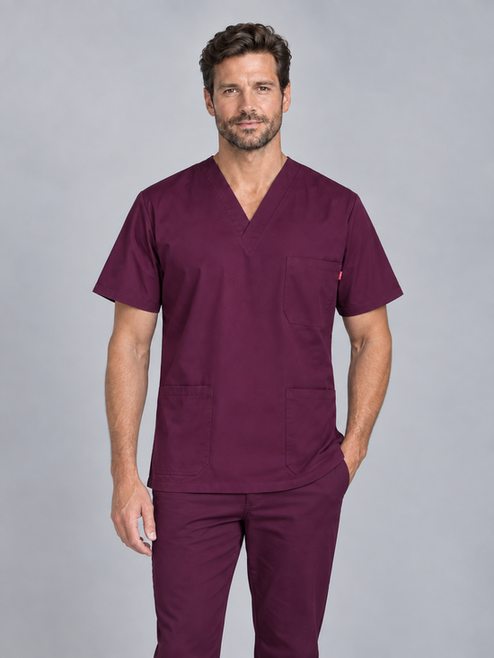Túnica Unissexo Stretch Manga Curta-Beringela-XS-RAG-Tailors-Fardas-e-Uniformes-Vestuario-Pro