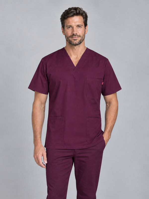 Túnica Unissexo Stretch Manga Curta-Beringela-XS-RAG-Tailors-Fardas-e-Uniformes-Vestuario-Pro