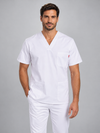 Túnica Unissexo Stretch Manga Curta-Branco - 07-XS-RAG-Tailors-Fardas-e-Uniformes-Vestuario-Pro
