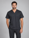 Túnica Unissexo Stretch Manga Curta-Cinza Oscuro-XS-RAG-Tailors-Fardas-e-Uniformes-Vestuario-Pro