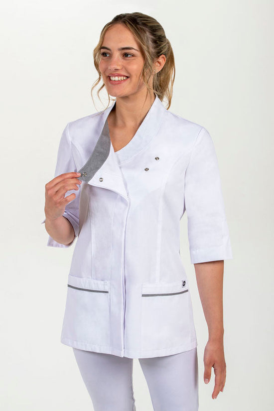 Túnica bata Saúde manga 3/4-Branco-XS / (SP)-RAG-Tailors-Fardas-e-Uniformes-Vestuario-Pro