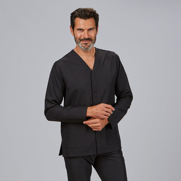Túnica de Homem Microfibra NESTOR-Preto - 001-XS-RAG-Tailors-Fardas-e-Uniformes-Vestuario-Pro