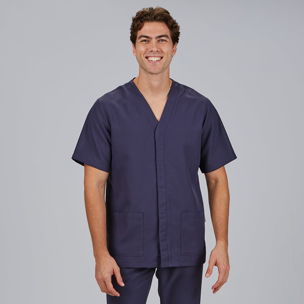 Túnica de Homem Microfibra NESTOR m/curta-Azul Marinho - 104-XS-RAG-Tailors-Fardas-e-Uniformes-Vestuario-Pro