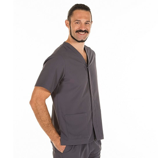 Túnica de Homem Microfibra NESTOR m/curta-Cinza Marengo - 139-XS-RAG-Tailors-Fardas-e-Uniformes-Vestuario-Pro