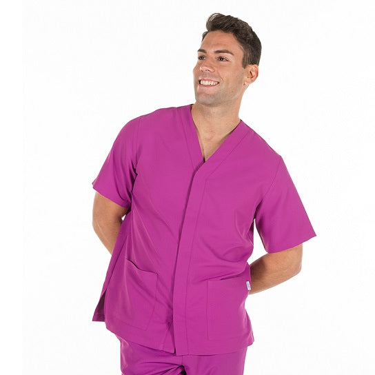 Túnica de Homem Microfibra NESTOR m/curta-Malva - 119-XS-RAG-Tailors-Fardas-e-Uniformes-Vestuario-Pro