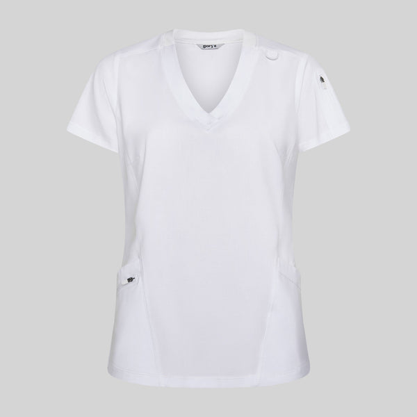 Túnica de Senhora Gola Canelada Manga Curta Nancy-RAG-Tailors-Fardas-e-Uniformes-Vestuario-Pro