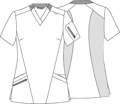 Túnica de Senhora Gola Canelada Manga Curta Nancy-RAG-Tailors-Fardas-e-Uniformes-Vestuario-Pro
