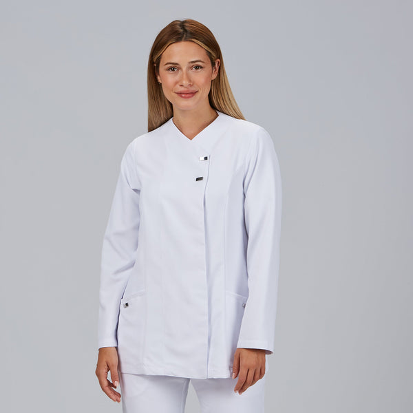 Túnica de Senhora M/Comprida BEGONIA-Branco - 101-XS-RAG-Tailors-Fardas-e-Uniformes-Vestuario-Pro
