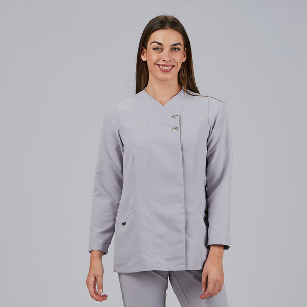 Túnica de Senhora M/Comprida BEGONIA-Cinza Pérola - 117-XS-RAG-Tailors-Fardas-e-Uniformes-Vestuario-Pro
