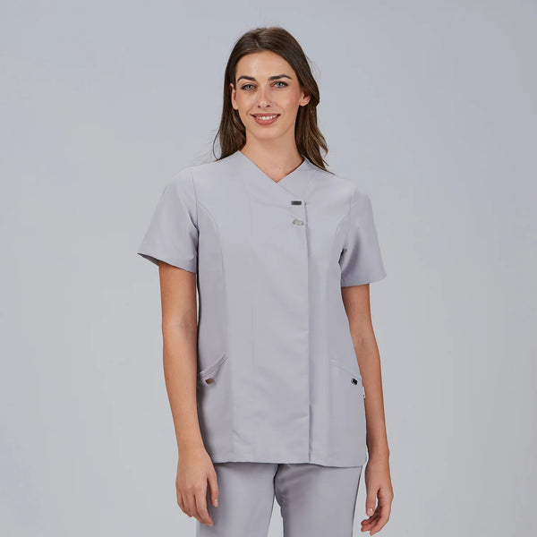 Túnica de Senhora M/Curta BEGONIA-Cinza Perola - 117-XS-RAG-Tailors-Fardas-e-Uniformes-Vestuario-Pro