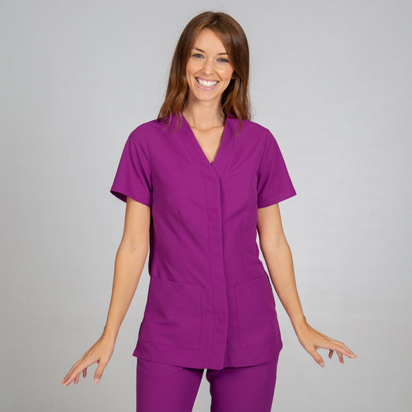 Túnica de Senhora Microfibra AITANA m/curta-Malva - 119-XS-RAG-Tailors-Fardas-e-Uniformes-Vestuario-Pro