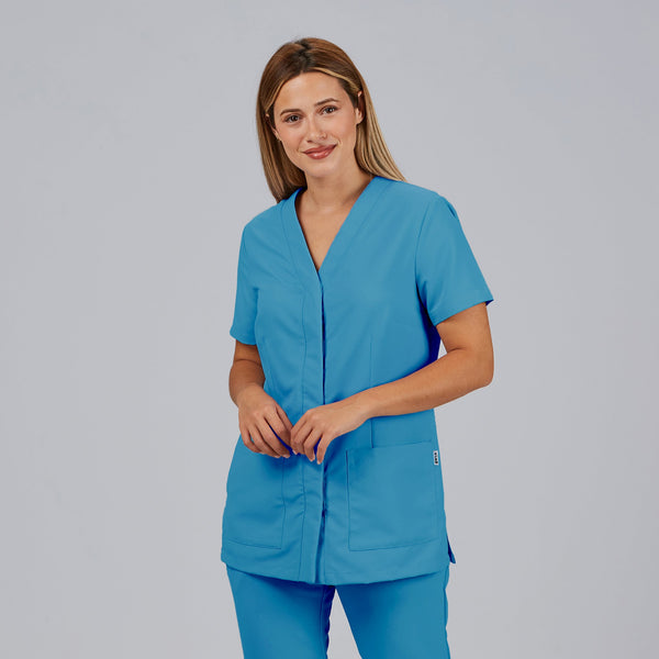 Túnica de Senhora Microfibra AITANA m/curta-Turquesa - 115-XS-RAG-Tailors-Fardas-e-Uniformes-Vestuario-Pro