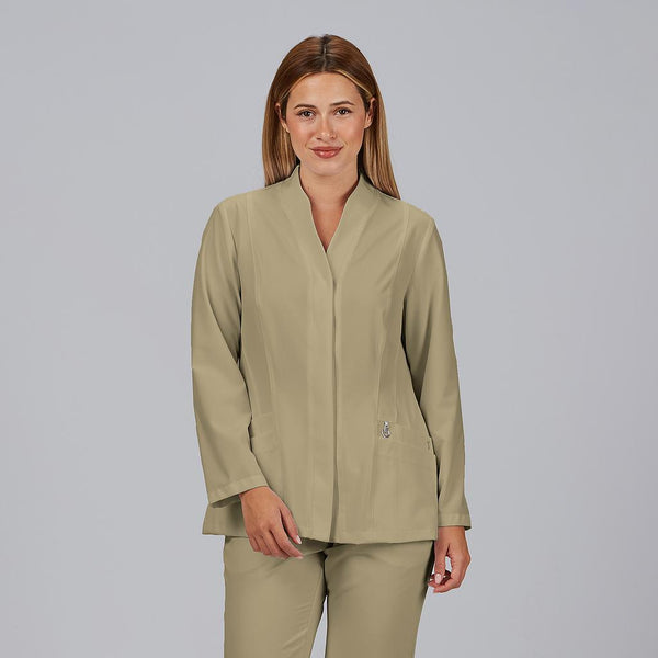 Túnica de mulher botão oculto M/L ANA-Areia - 142-XS-RAG-Tailors-Fardas-e-Uniformes-Vestuario-Pro
