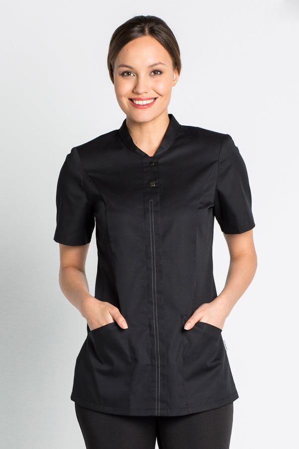 Túnica feminina manga curta Varsovia-Preto - 571-XS / (SP)-RAG-Tailors-Fardas-e-Uniformes-Vestuario-Pro