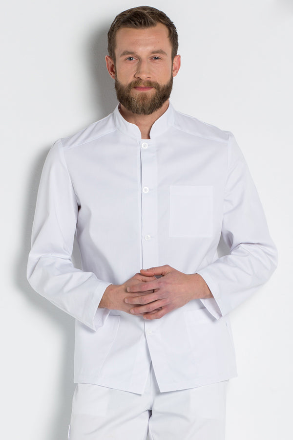 Túnica masculina Ourense-Branco-XS / (SP)-RAG-Tailors-Fardas-e-Uniformes-Vestuario-Pro