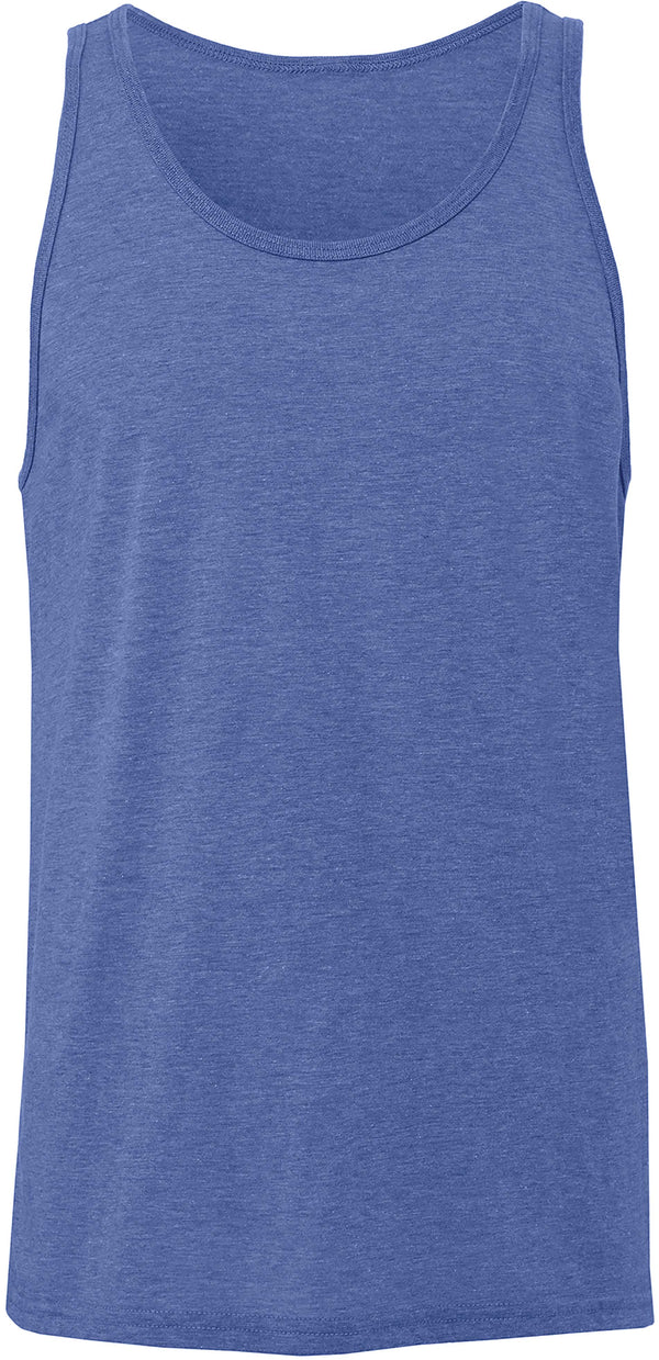 UNISEX JERSEY TANK T-shirt cava unissexo-Azul Triblend-S-RAG-Tailors-Fardas-e-Uniformes-Vestuario-Pro