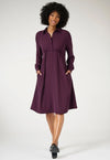 Vestido Chemise Virgo para Mulher-Burgundy-34 (UK 06)-RAG-Tailors-Fardas-e-Uniformes-Vestuario-Pro