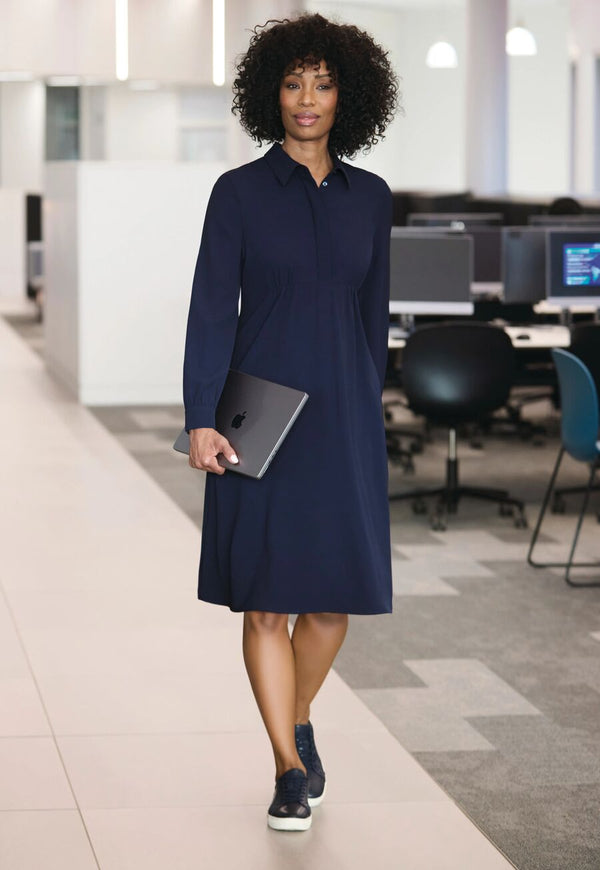 Vestido Chemise Virgo para Mulher-Navy-34 (UK 06)-RAG-Tailors-Fardas-e-Uniformes-Vestuario-Pro